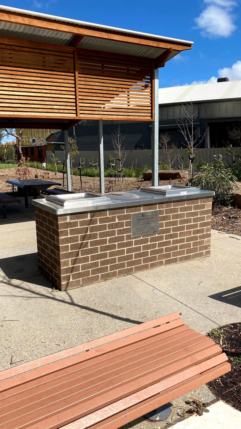 GREEN SPINE LINEAR PARK BBQ Area