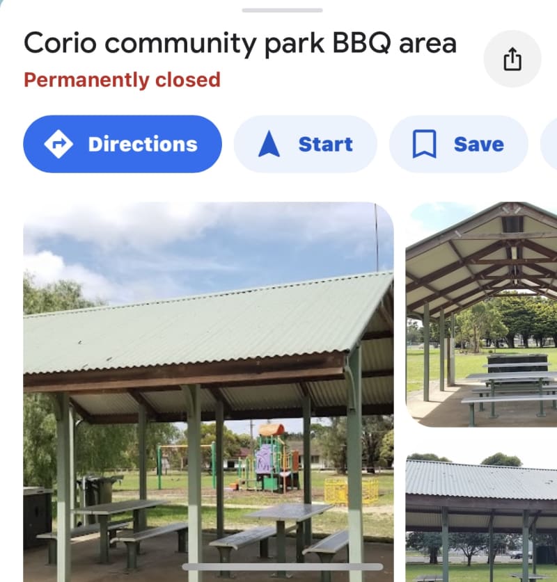 CORIO COMMUNITY PARK  BBQ Area