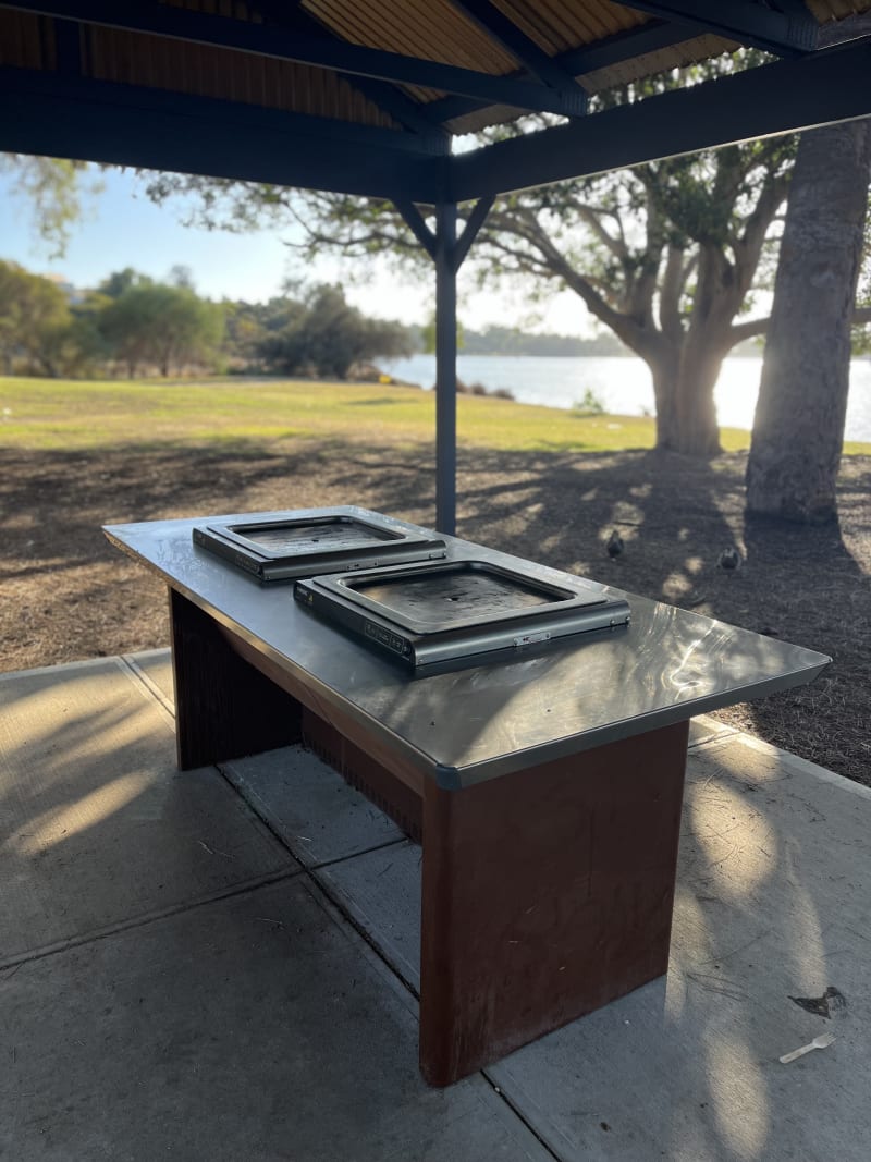Stock photo of Public BBQ in BANKS RESERVE